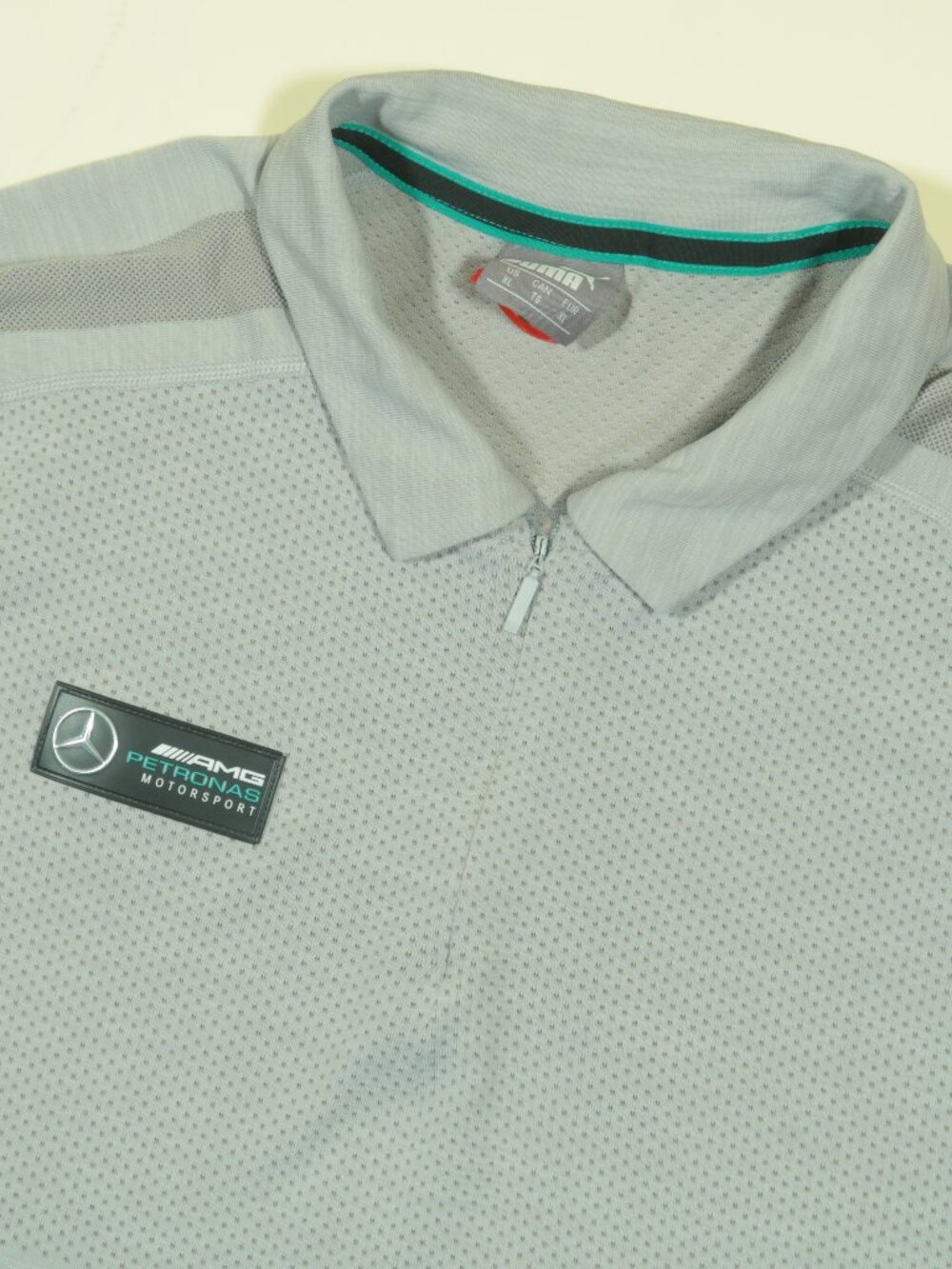 Puma Mercedes AMG Petronas Polo Shirt Mens XL Gray Formula One F1 Team